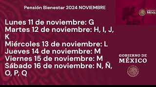 Calendario de Pago de Pensión Bienestar Fecha en Noviembre 2024 [upl. by Ansaev]