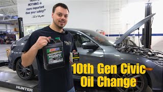 Oil Change  201621 Honda Civic 15T [upl. by Damara979]