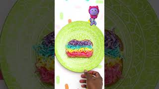 Rainbow Grilled Cheese Packing a COLORFUL Lunch with CAKEY  GABBYS DOLLHOUSE [upl. by Highams]