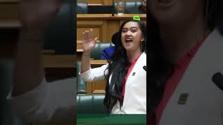 Youngest MP in New Zealand opens with a haka [upl. by Holmann699]