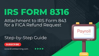 IRS Form 8316  Attachment to IRS Form 843 FICA Refund Request [upl. by Eyar]