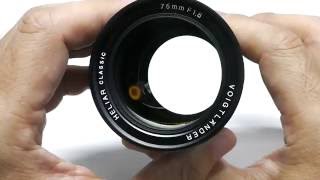 Voigtlander フォクトレンダー Heliar Classic ヘリアー クラシック 75mm F18 ＶＭ  フィルター  純正フード [upl. by Bell]