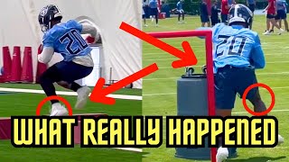 Tony Pollard MAKING PLAYS At Tennessee Titans Minicamp OTAs  Tyjae Spears NASTY Cuts In Drills [upl. by Wylen]