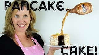 Pancake Illusion Cake with Suspended Syrup Bottle  a Cupcake Addiction How To Tutorial [upl. by Tera113]