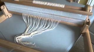 how to warp a rigid heddle loom  weaving  how tolearn to weave [upl. by Ecikram312]