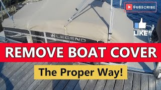 Properly Remove Your Boat Cover boating [upl. by Tram]