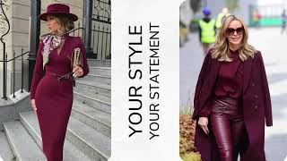 quotTop Fashion Trends for Fall 20242025  Burgundy The Most Elegant Color of the Season  Women 60 [upl. by Eleph693]