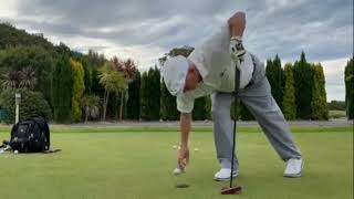 Time Lapse Camera of Peter Croker holing 100 putts in a row from 9 foot 270 cm [upl. by Mundt]