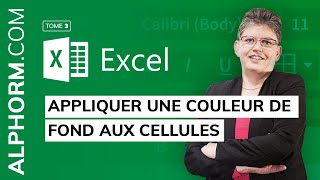 Tutorial EXCEL 2016 initiation Présenter les données  Appliquer une couleur de fond aux cellules [upl. by Ostraw]