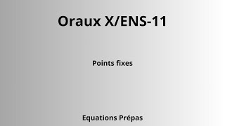 Oraux XENS11 [upl. by Ynittirb300]