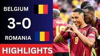 Belgium 30 Romania  ALL GOALS amp HIGHLIGHTS  UEFA Euro 2024 [upl. by Anaihsat286]