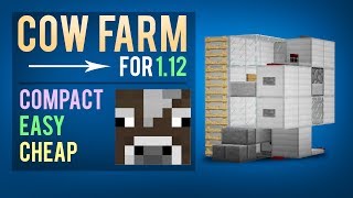 Cow Farm for 112 Minecraft  Simple  Cheap  Easy  BreederCooker [upl. by Joscelin]