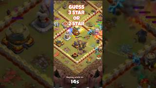 Guess 3star or 2 Star luck 100 clashofclans gmming [upl. by Carrington]