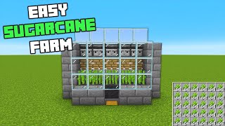 Minecraft Easiest Automatic Sugarcane Farm 120 [upl. by Nnyltak]