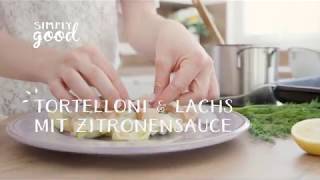 Tortelloni Ricotta Spinat amp Lachs mit Zitronensauce [upl. by Ellemrac]