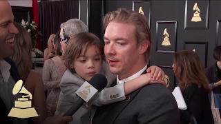 Diplo  Red Carpet  59th GRAMMYs [upl. by Nnagrom]