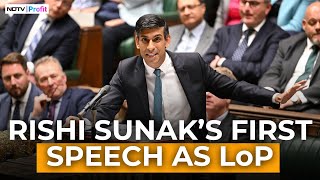 Rishi Sunaks First Speech As Leader Of Opposition In House Of Commons Speaks Up On Big Poll Loss [upl. by Adianes]