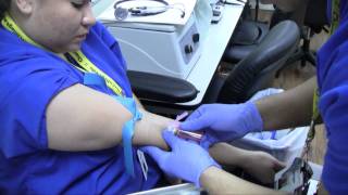 A Venipuncture Demonstration  Medical Assistant  Charter College [upl. by Thornton468]