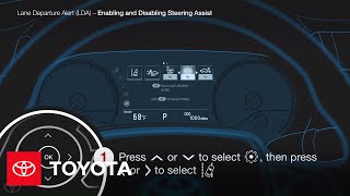 How to Turn On and Off Steering Assist  Toyota [upl. by Ruy]