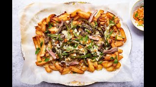 Philly Cheesesteak Loaded Fries  Easy Game Day Recipe [upl. by Crandall435]