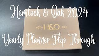 Hemlock amp Oak 2024 Yearly Planner Full Flip Through amp Review 2024planner [upl. by Wauters375]