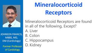 Mineralocorticoid Receptors MCQ [upl. by Ecnerual]