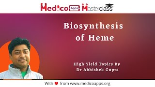 Biosynthesis of Heme NEET PG  NeXT PG  AIIMS PG  INI CET  FMGE [upl. by Det199]