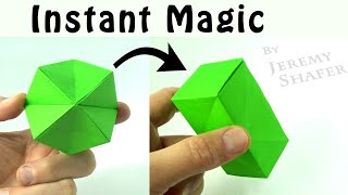 Instant Magic  Transforming Origami Polyhedron [upl. by Roswald]