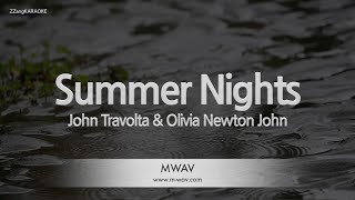 John Travolta amp Olivia Newton JohnSummer Nights Karaoke Version [upl. by Alleda]