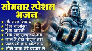 सोमवार Special Non Stop शिवजी के भजन I Shiv Bhajans I ॐ नम शिवायः  Shiv Arti  Shiv Chalisa [upl. by Ulyram934]