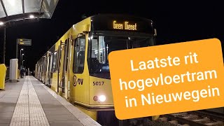 Vertrek met groet van laatste hogevloertram in Nieuwegein ooit [upl. by Nilla]