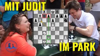 Erste WMVerhandlung Magnus Carlsen in Madrid ⚡⚡ TaktikBlitz Judit Polgar vs Magnus Carlsen [upl. by Perlman]