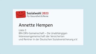 Sozialwahl 2023 Die Listen der TK stellen sich vor Liste 2 BfA DRVGemeinschaft [upl. by Martie]