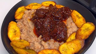 How To Make EWA AGOYIN Sauce At Home Very Delicious Nigerian Food Recipe [upl. by Ahsyekat]