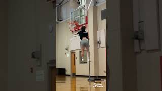 435 inch vert PR with cramped achilles and calves basketball dunk dunking jump vert [upl. by Shelburne]