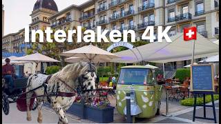 INTERLAKEN🇨🇭Peaceful Evening Walk In Swiss TownWalking Tour 4K [upl. by Natsyrt]