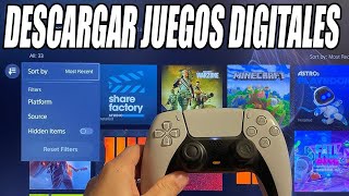 Cómo Descargar e Instalar un Juego Digital en PS5  Tutorial para Comprar Juegos Edición Digital [upl. by Ecirum904]