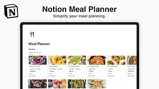 Notion Meal Planner Simplify Meal Planning for Healthy Eating [upl. by Harikahs]