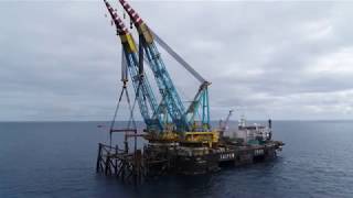 The decommissioning campaign of the Miller platform  Saipem 7000 [upl. by Ahsitan]