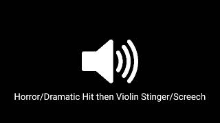 HorrorDramatic Hit then Violin StingerScreech Sound Effect [upl. by Noll]