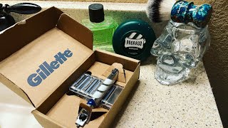 Gillette Mach 3 3D Razor Proraso Green amp Shavemac Synthetic [upl. by Anigroeg267]