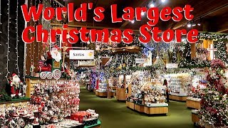 Bronners The Worlds Largest Christmas Store in Frankenmuth Michigan [upl. by Ahsienauq341]