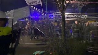 Dutch riot over plans for a refugee centre [upl. by Ralfston890]