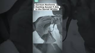 German Nashorns Hunting Soviet T34s during Soviet Winter  Rare Footage [upl. by Aihseken]