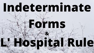 Indeterminate forms and L Hospital rule  Lecture 15 [upl. by Nahte]