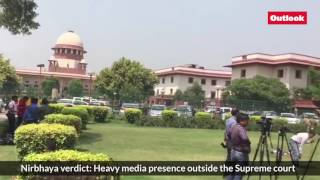 Nirbhaya verdict Heavy media presence outside the Supreme court in New Delhi [upl. by Mure]