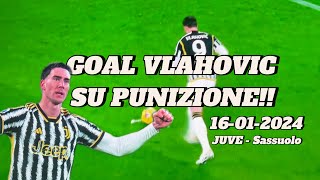 GOAL VLAHOVIC su Punizione  JUVE  Sassuolo  Serie A 16012024 [upl. by Zullo45]