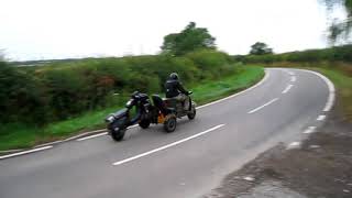 SLUK  Muravey trike towing a Vespa SS90 [upl. by Yhtak361]