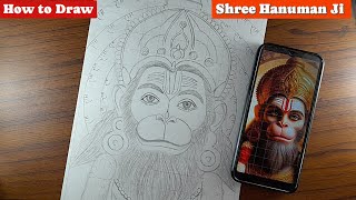 Shree Hanuman Ji Drawing  Drawing For beginners  Part1 [upl. by Ebarta]