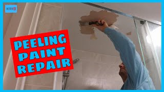 Repairing peeling paint in a bathroom [upl. by Maryjane]